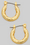 Textured Pincatch Huggie Earrings