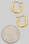 Textured Pincatch Huggie Earrings