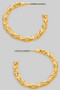 Metallic Knotted Open Hoop Earrings
