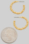 Metallic Knotted Open Hoop Earrings