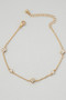 Brass Cz Clover Charm Chain Bracelet