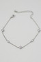 Brass Cz Clover Charm Chain Bracelet