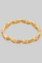 Brass Wave Ring With Cz Pave