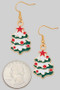 Metal Christmas Tree Earrings