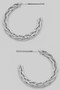 Metallic Braided Open Hoop Earrings