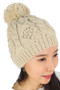  Knit Beanie With Pom.