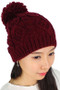  Knit Beanie With Pom.