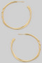 Two Low Twisted Open Hoop Earrings