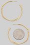 Two Low Twisted Open Hoop Earrings