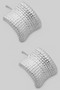 Textured Curved Square Post Earrings