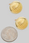 Textured Half Circle Post Earrings
