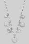 Multi Heart Charm Beaded Necklace