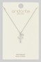 Gold Dipped Cz Pave Cross Pendant Necklace