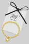 18K Gold Dipped Heart Charm Stretch Bracelet
