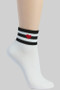 Heart And Stripe Ankle Socks - #DS126