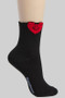 Smiley Face Heart Ankle Socks