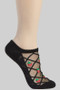 Strawberry Print Mesh No Show Socks