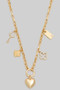 Multiple Charms Chain Necklace With Toggle