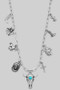 Western Charm Ribbon Recon Stone Necklace