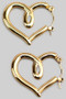 Stainless Steel Heart Hoop Earrings