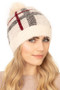 Checkered Pattern Furry Beanie.