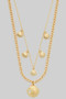 Sea Shell Charms Layered Necklace
