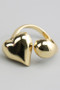 Heart And Ball Open Ring