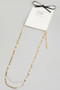 18K Gold Dipped Double Layered Chain Necklace - #KN25090