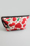 Woven Cherry And Heart Print Make Up Pouch