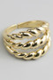 Twist Rope Triple Layered Ring