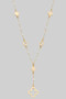 Clover Pendant Y Shape Glass Beaded Necklace