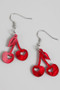 Acrylic Cherry Drop Earrings - #KE25291
