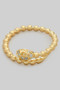 Beaded Snake Ring With Cz Pave