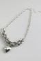 Double Chain Heart Pendant Necklace - #KN25044