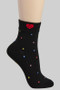 Smiley Heart Polka Dot Socks