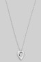 Brass Pressed Heart Pendant Necklace