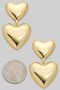 Tiered Heart Dangle Earrings