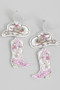 Acrylic Floral Cowboy Earrings