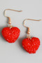 Acrylic Sugar Coated Heart Drop Earrings
