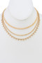 Cz Layered Choker Necklace - #17819CR