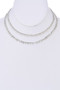 Two Piece Layered Cz Choker Necklace