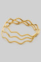 Three Layer Wave Bangle Set