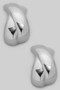 Stainless Steel Curved X Earrings