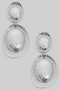 Hammered Linked Geo Drop Earrings