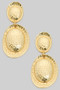 Hammered Linked Geo Drop Earrings