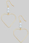 Pearl And Heart Dangle Earrings