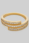 Brass Twist Band Ring With Cz