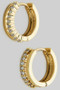 Split Brass Hinge Hoops With Cz Pave