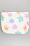 Multi Corduroy Floral Makeup Travel Pouch