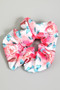 Floral Rose Print Hair Scrunchie